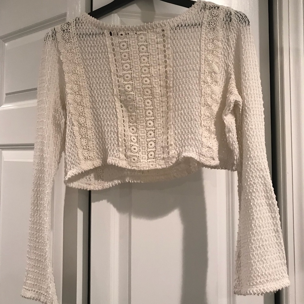 Off-White Crotchet Crop Top